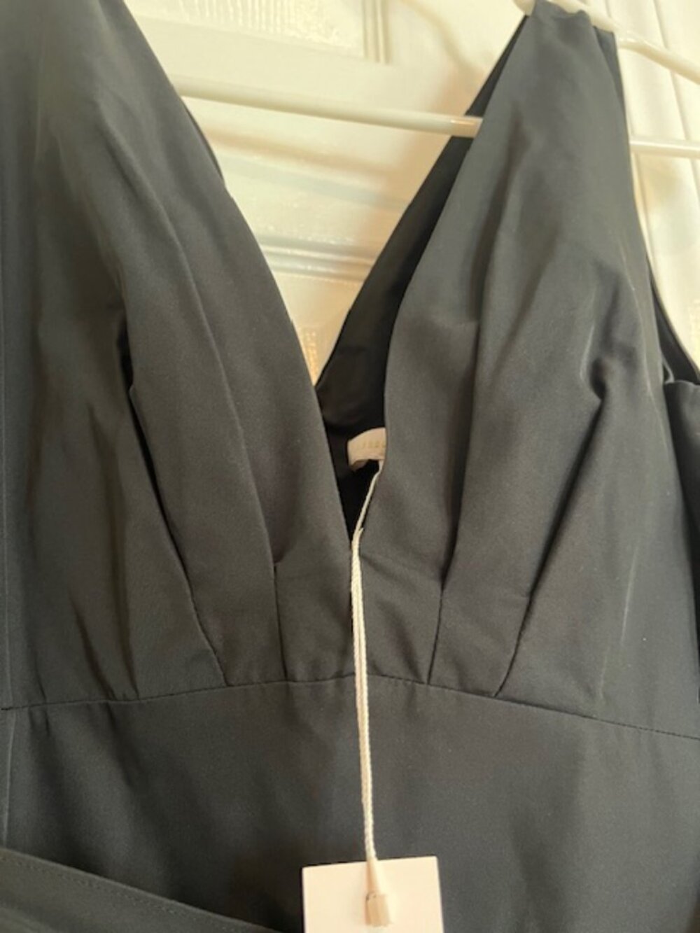 Rebecca Taylor Black Taffeta Wrap Dress w/ Ruffle Hem | Size 6 | NWT - Picture 12 of 14